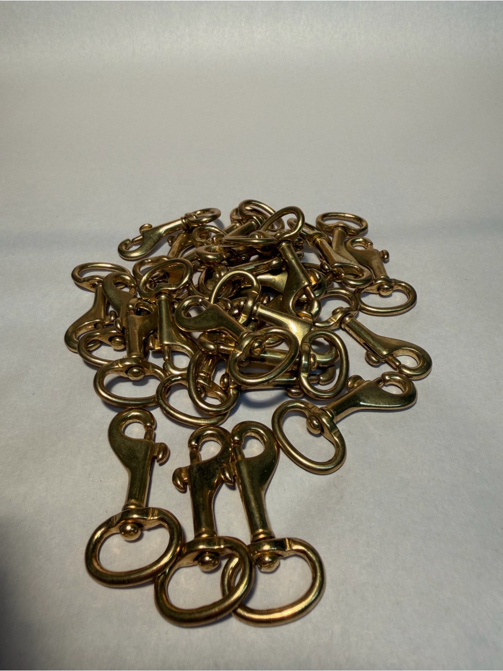 Gold Metal Swivel Snap Hook Keychain - Pack of Brass Tone Clips $10.00 EACH